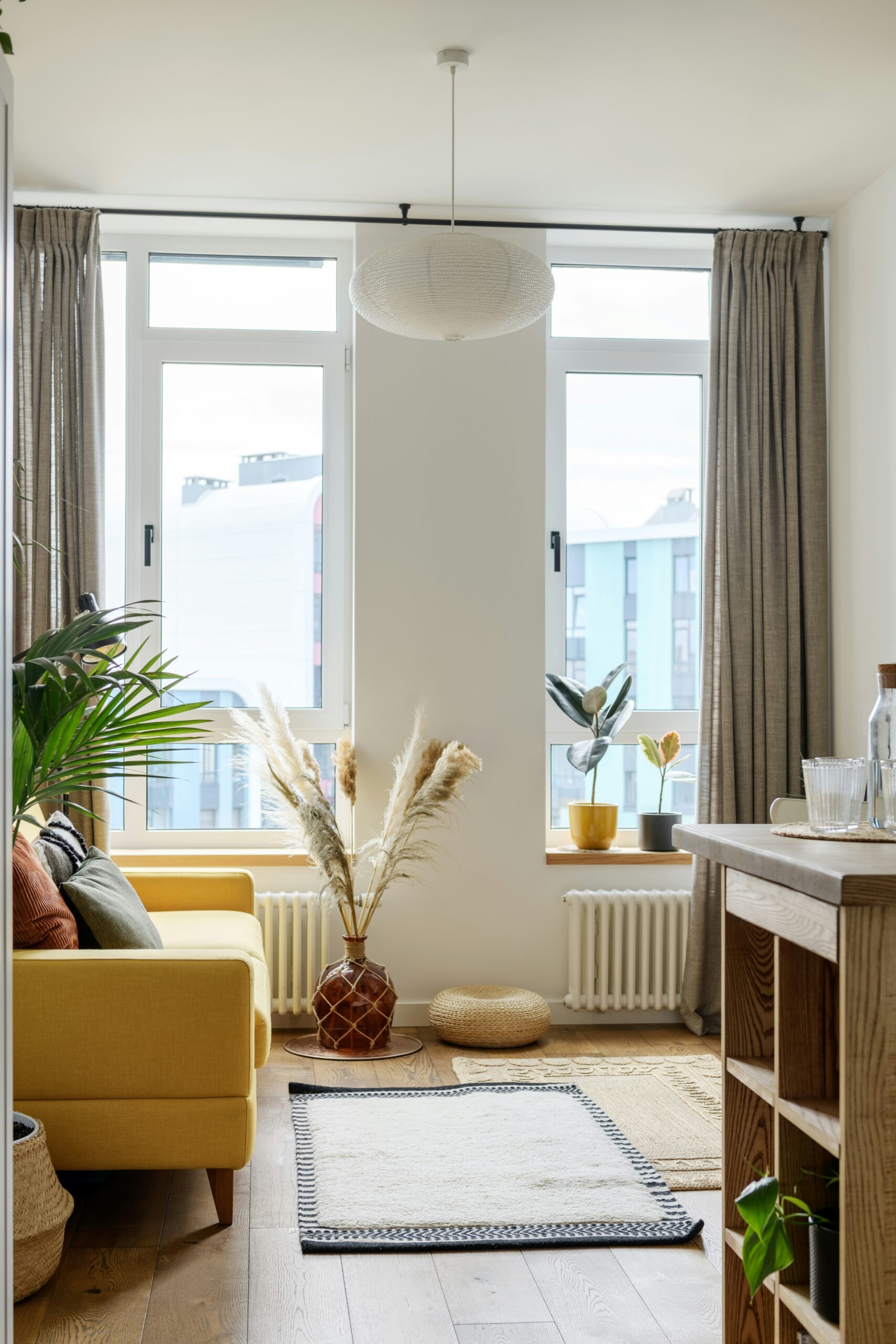 Salon d'une location saisonnière en Moselle